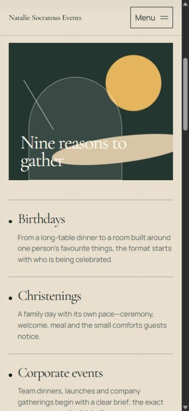 Mobile Natsoc Events atlas with an unselected concept panel and equally styled event-category rows.